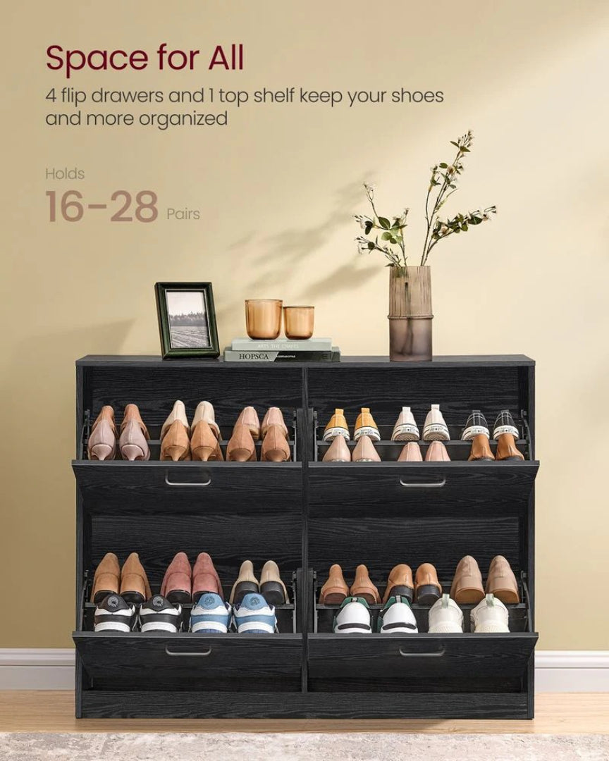 Shoe Cabinet With 4 Flip Doors – product view 3 | Ridgefield Furniture