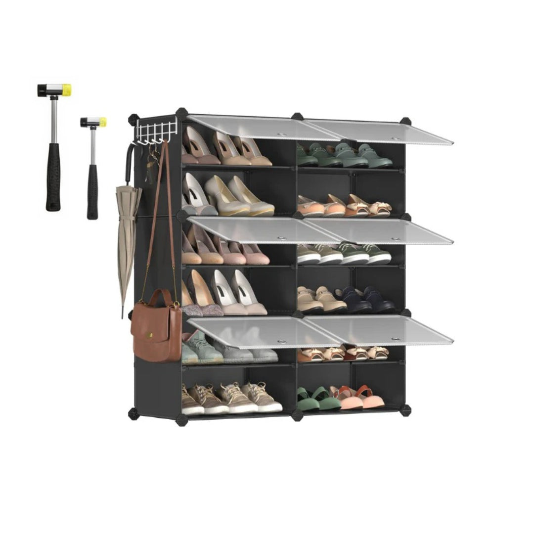 Shoe Organizer Cabinet With Doors 4 To 10 Cubes – product view 3 | Ridgefield Furniture
