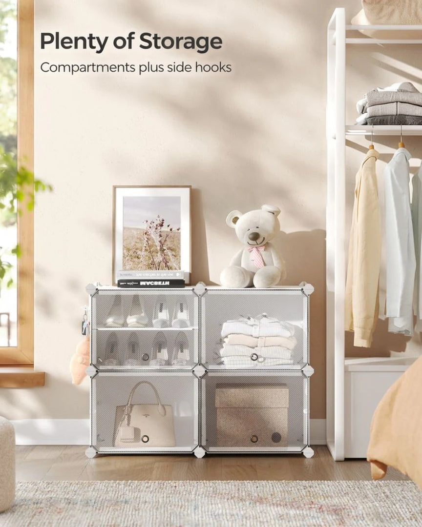Shoe Organizer Cabinet With Doors 4 To 10 Cubes – product view 10 | Ridgefield Furniture