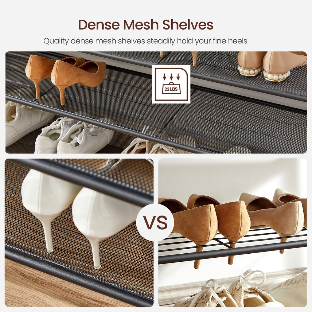 6/8 Tier Shoe Rack With Metal Shelves – product view 11 | Ridgefield Furniture