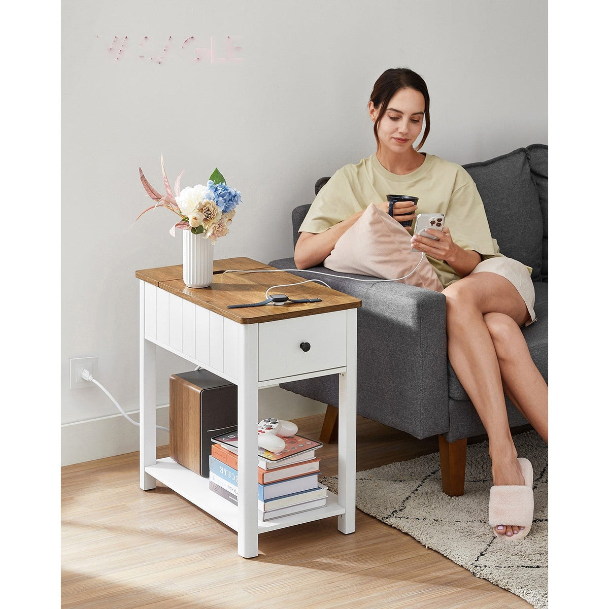 Side Table With Charging Station - product photo 08