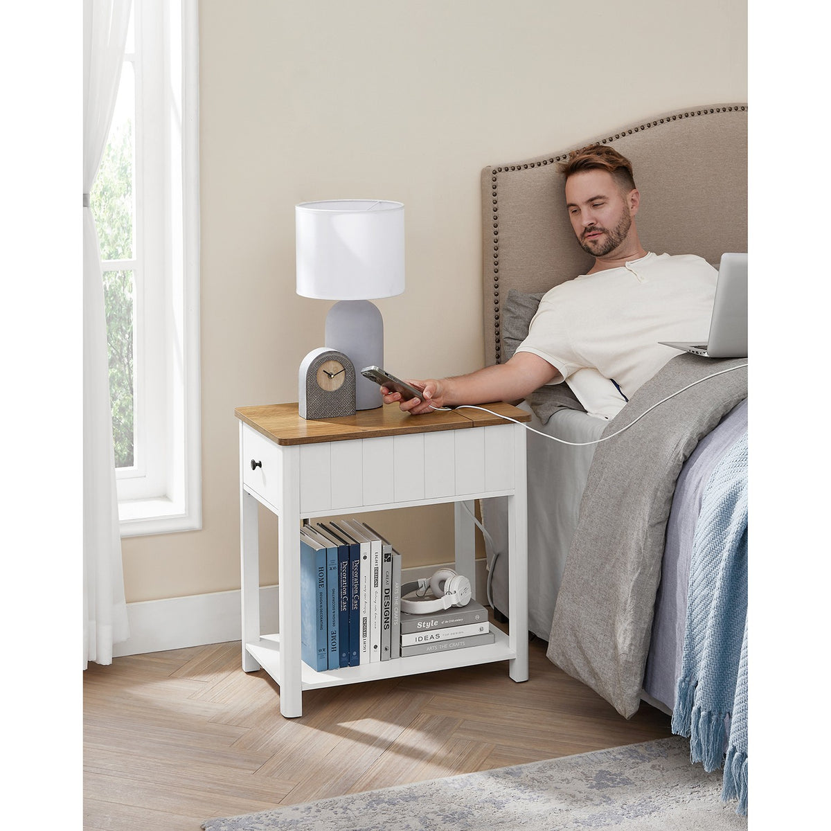Side Table With Charging Station - product photo 10