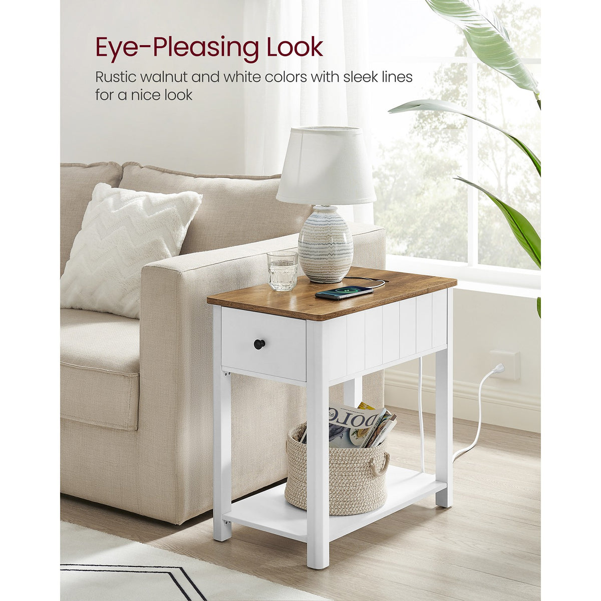 Side Table With Charging Station - product photo 15