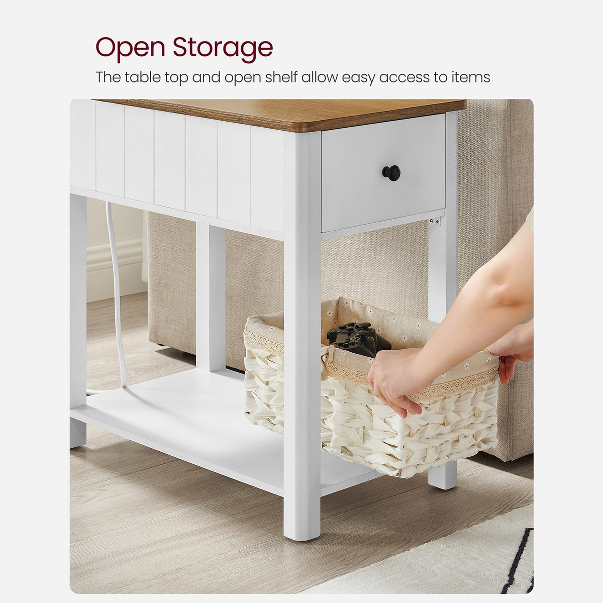 Side Table With Charging Station - product photo 16
