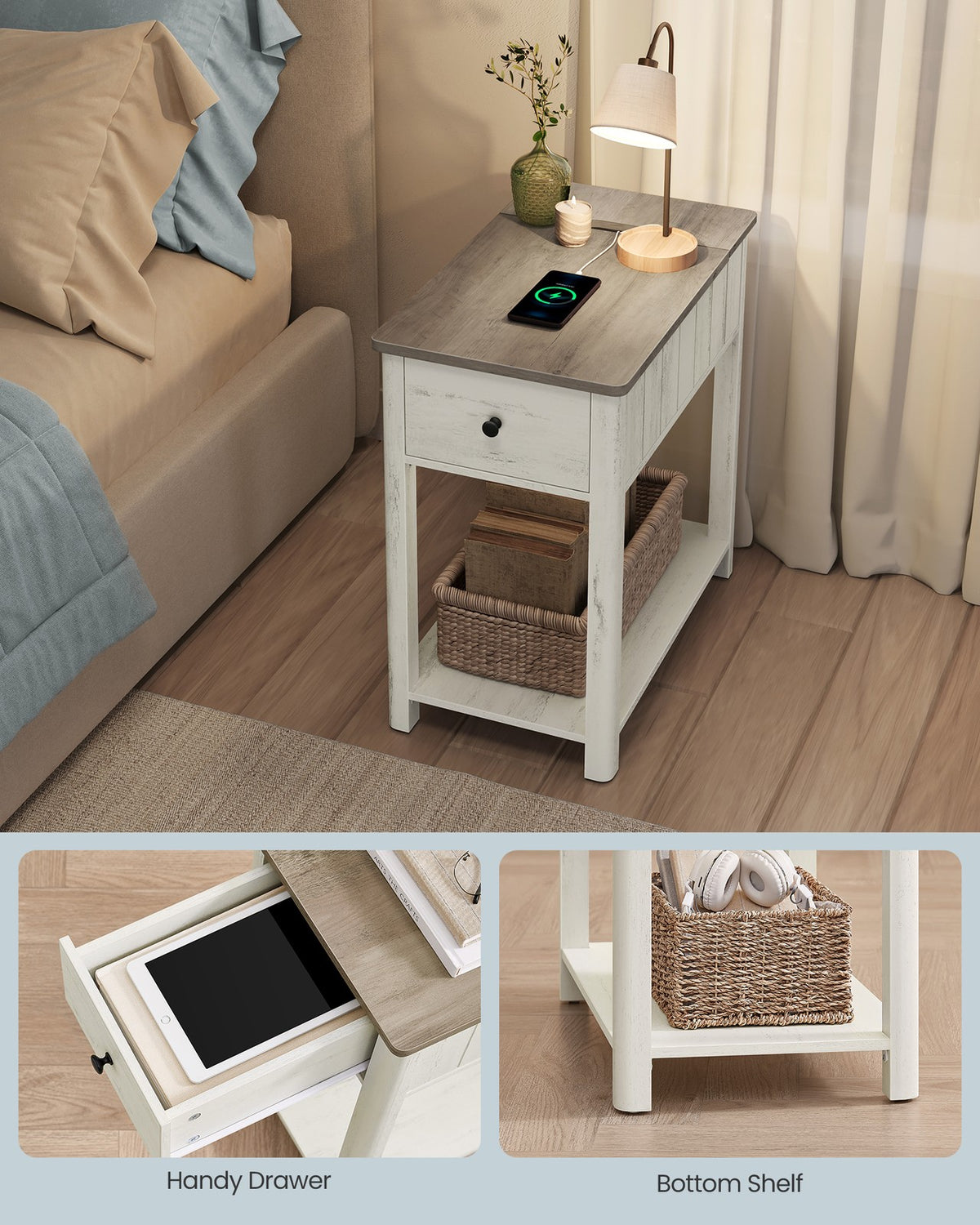 Side Table With Charging Station - product photo 21