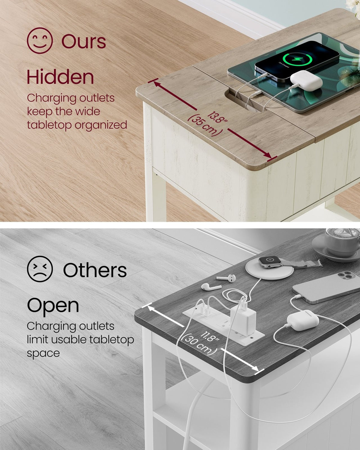 Side Table With Charging Station - product photo 23