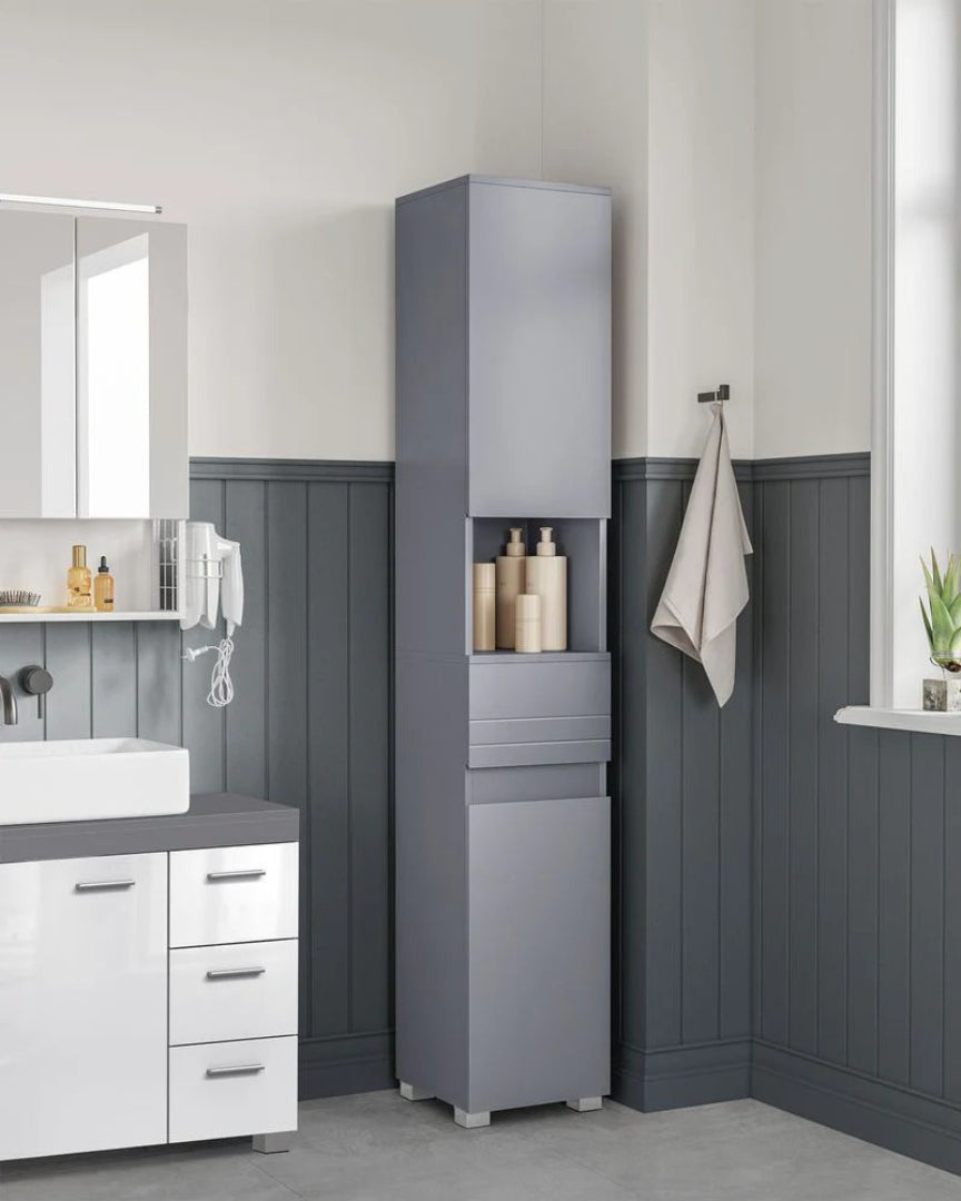 Slim Bathroom Storage Cabinet Tall Floor Cabinet With Drawers – product view 3 | Ridgefield Furniture