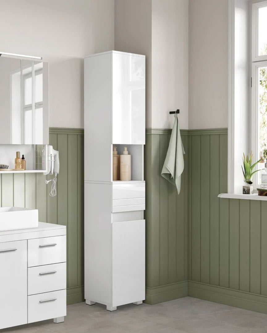 Slim Bathroom Storage Cabinet Tall Floor Cabinet With Drawers – product view 8 | Ridgefield Furniture
