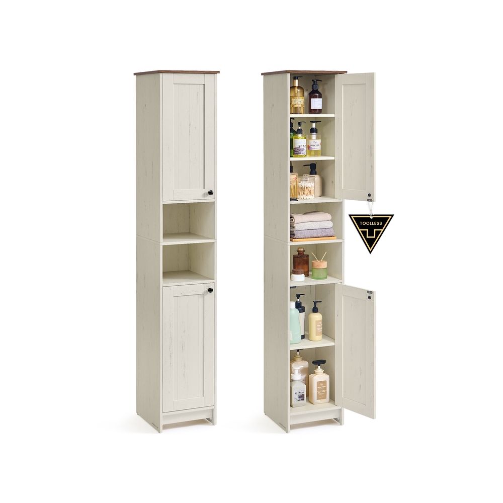 Slim Freestanding Storage Cabinet With Adjustable Shelves - product photo 07