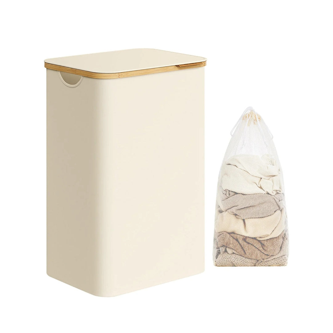 Slim Laundry Hamper With Lid 34.3 Gallon 2 Section Sorter – product view 4 | Ridgefield Furniture