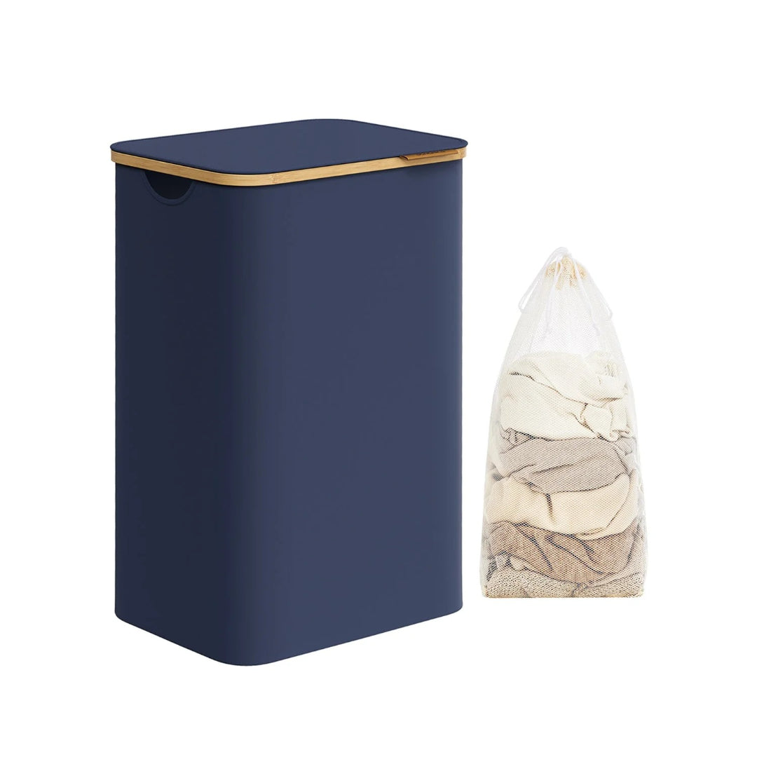 Slim Laundry Hamper With Lid 34.3 Gallon 2 Section Sorter – product view 9 | Ridgefield Furniture