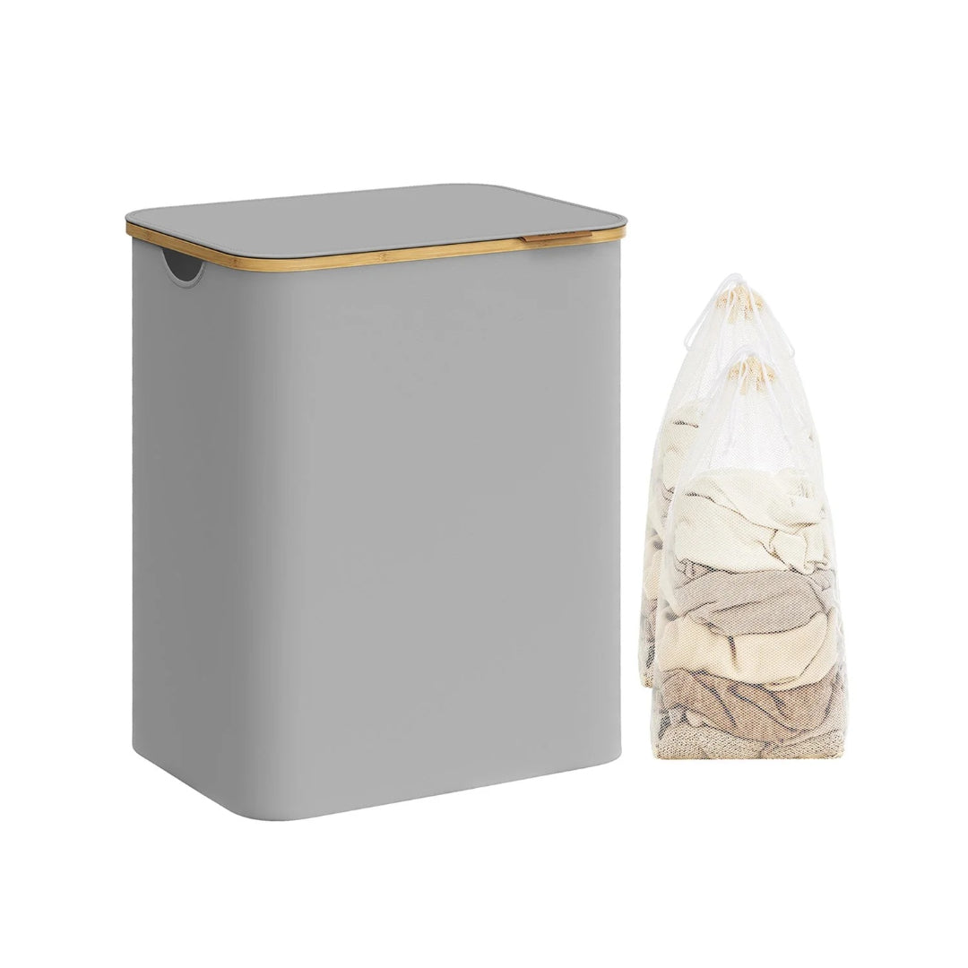 Slim Laundry Hamper With Lid 34.3 Gallon 2 Section Sorter – product view 10 | Ridgefield Furniture