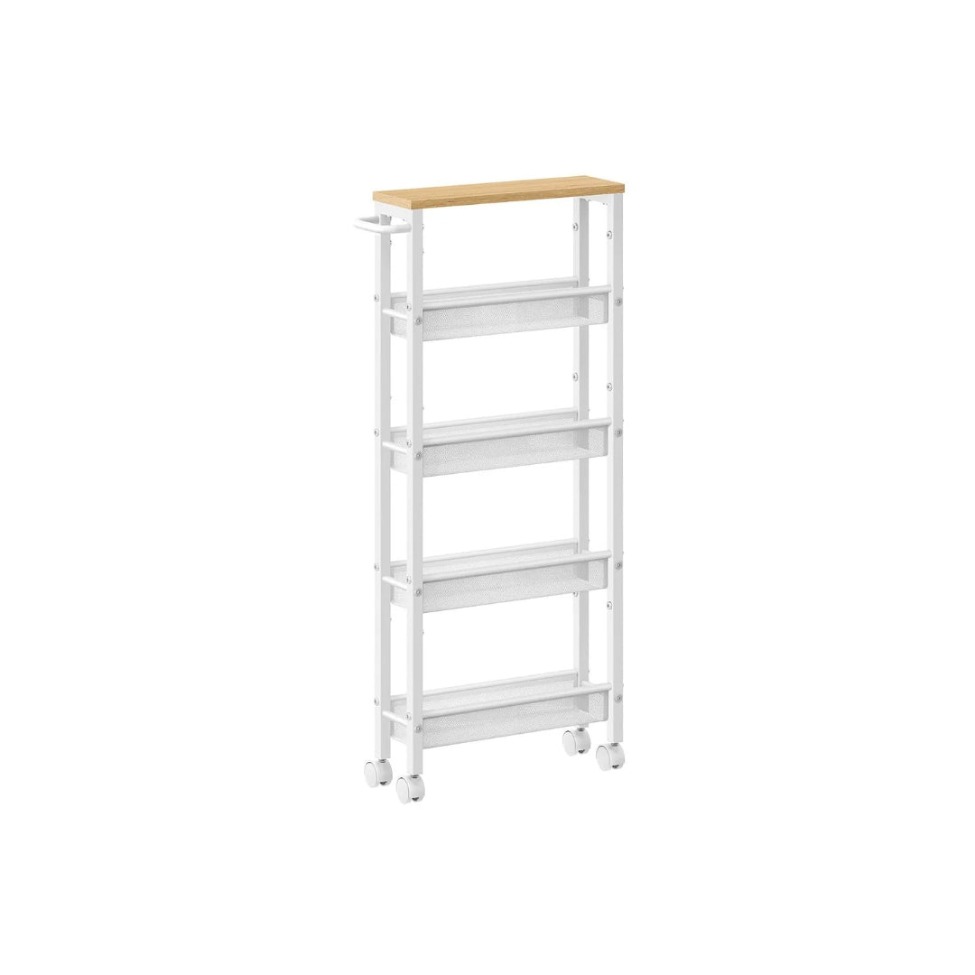 Slim Rolling Storage Cart 4 Or 5 Tier Narrow Utility – product view 8 | Ridgefield Furniture