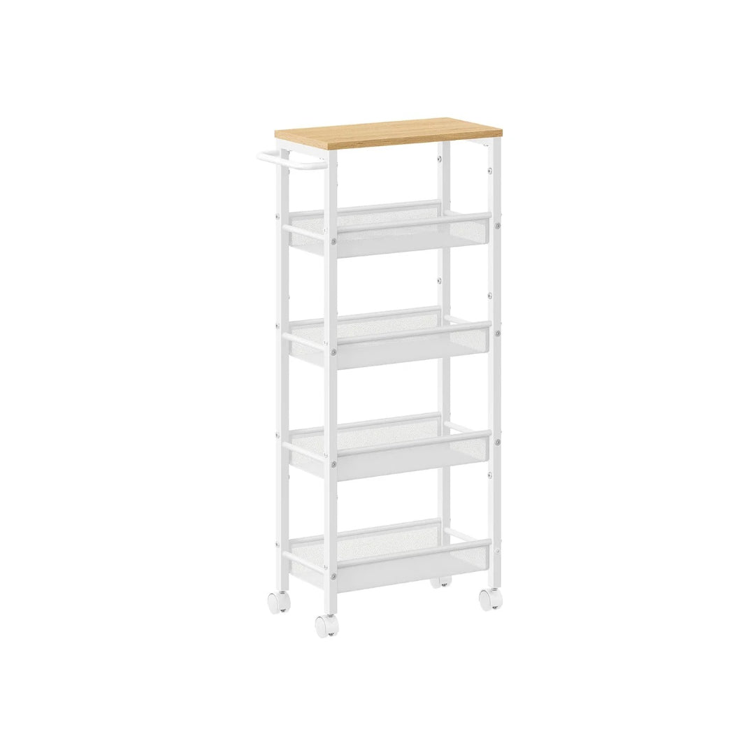 Slim Rolling Storage Cart 4 Or 5 Tier Narrow Utility – product view 10 | Ridgefield Furniture