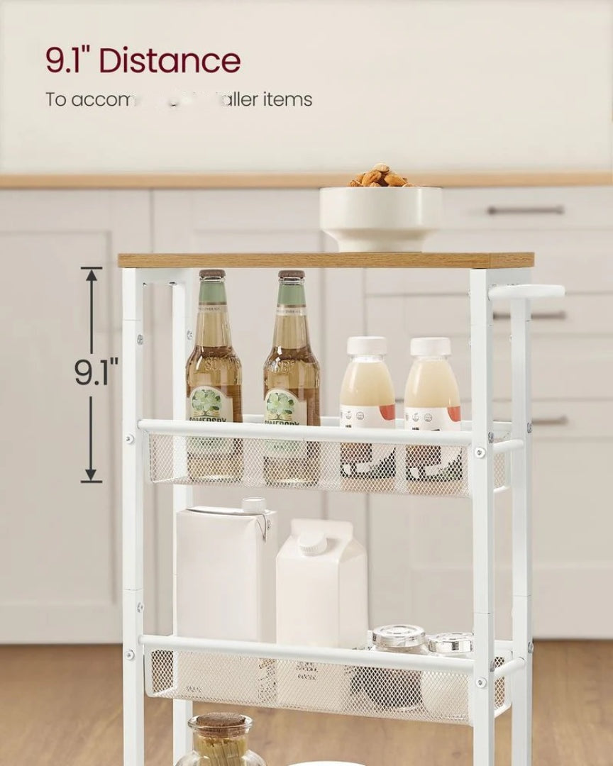Slim Rolling Storage Cart 4 Or 5 Tier Narrow Utility – product view 29 | Ridgefield Furniture