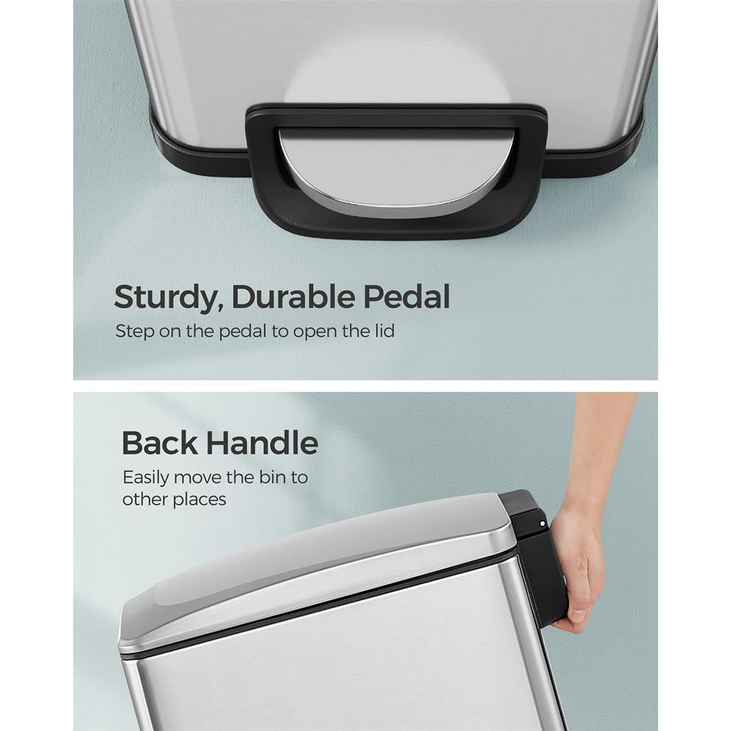 Slim Stainless Steel Trash Bin - product photo 07