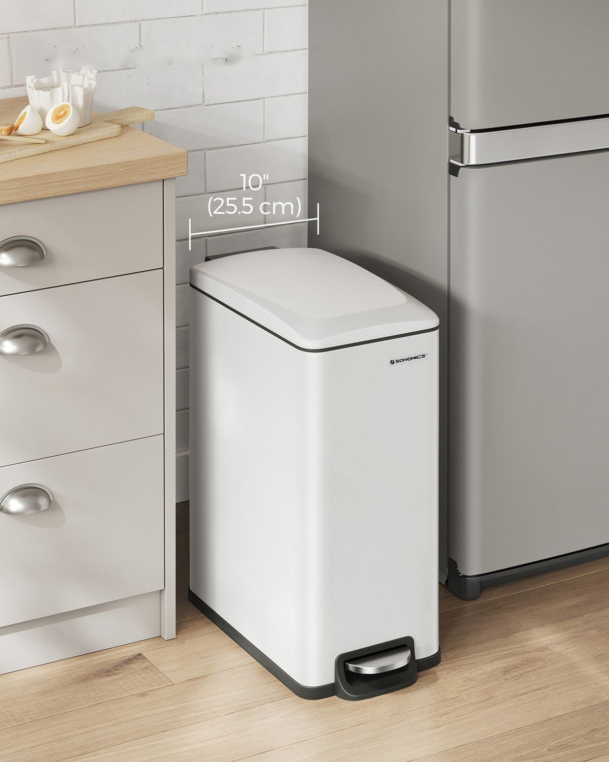 Slim Stainless Steel Trash Bin - product photo 10