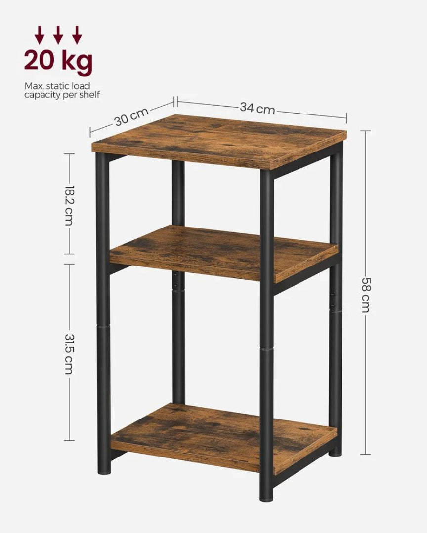 Small 3-Tier End Table with Open Storage – product view 12 | Ridgefield Furniture