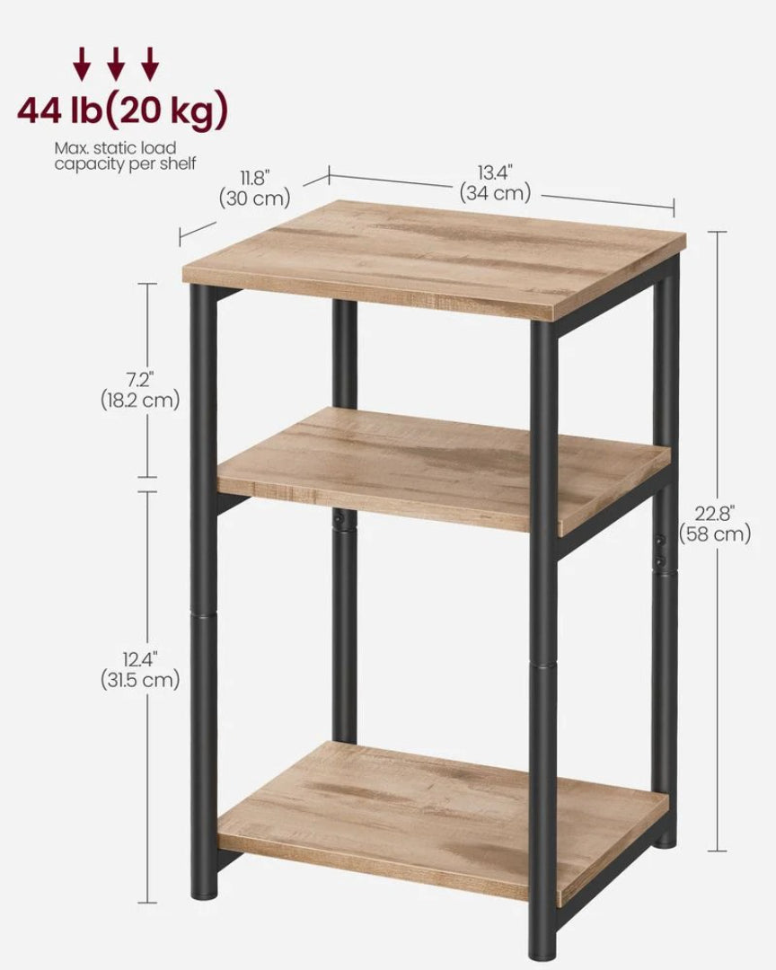Small 3-Tier End Table with Open Storage – product view 41 | Ridgefield Furniture