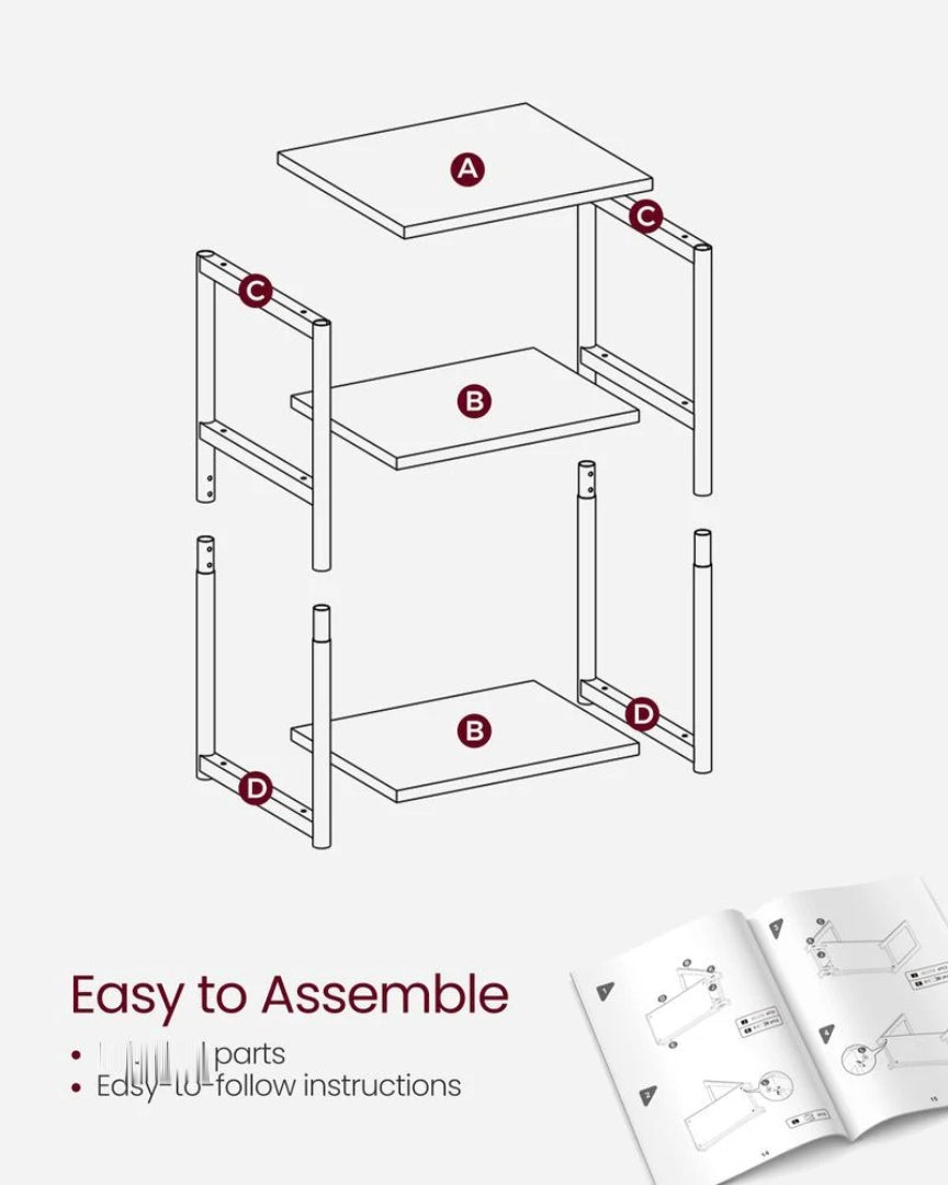 Small 3-Tier End Table with Open Storage – product view 44 | Ridgefield Furniture