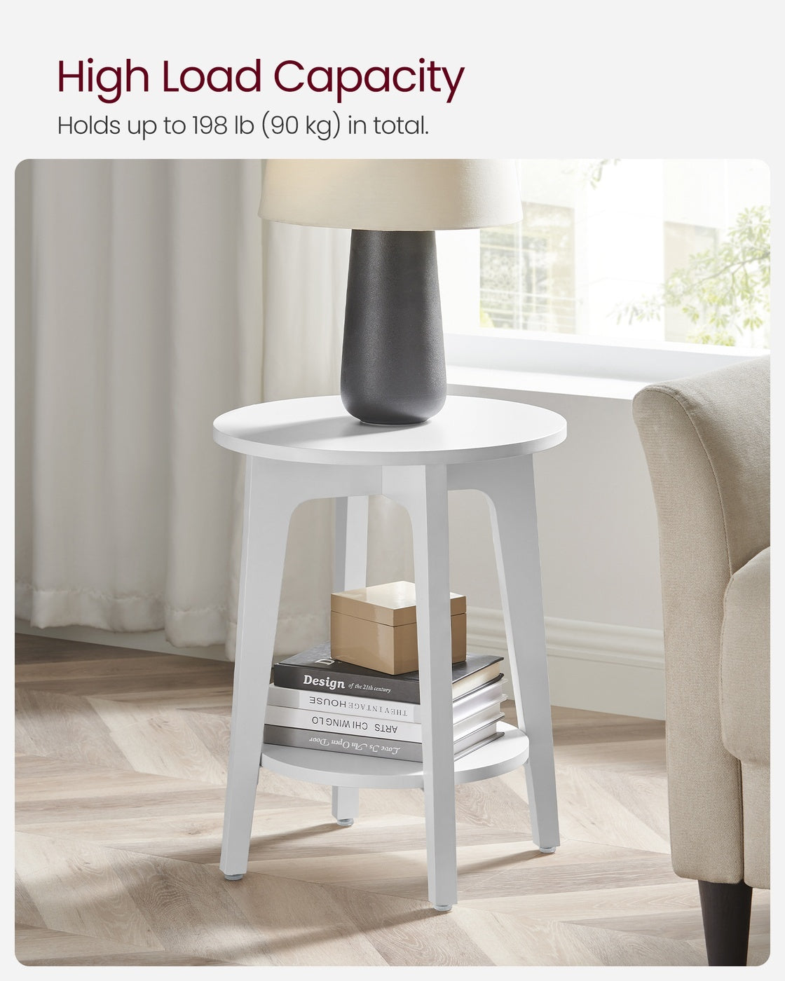 Small Round End Table With Lower Shelf - product photo 05