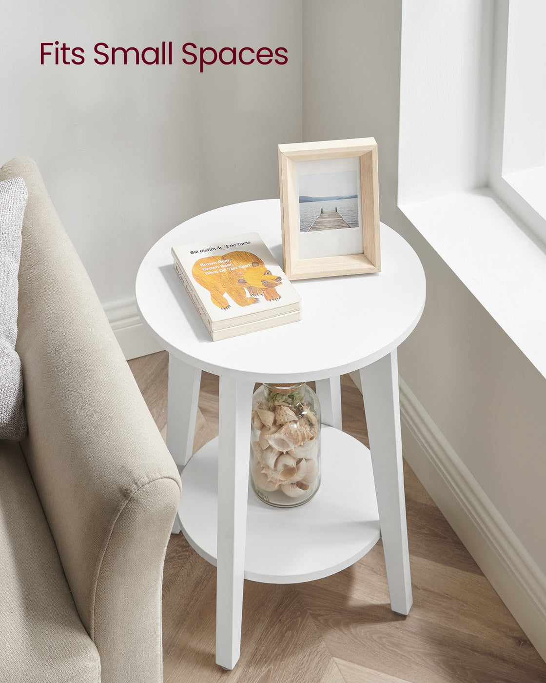 Small Round End Table With Lower Shelf - product photo 07