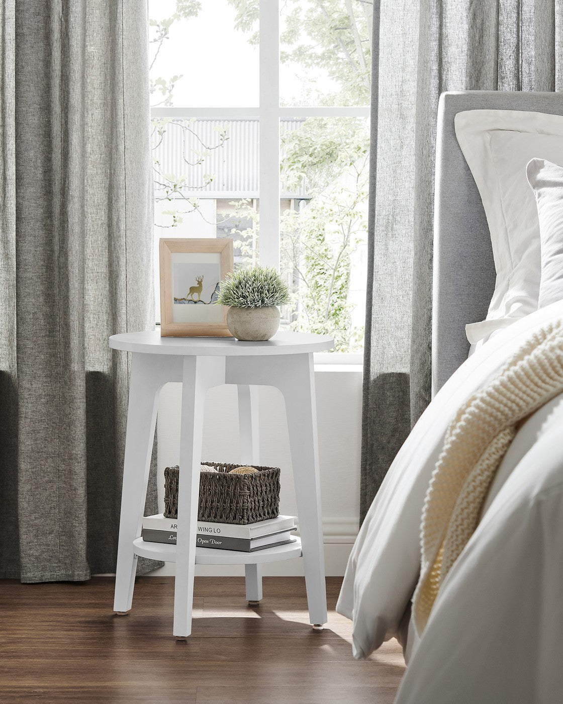 Small Round End Table With Lower Shelf - product photo 08