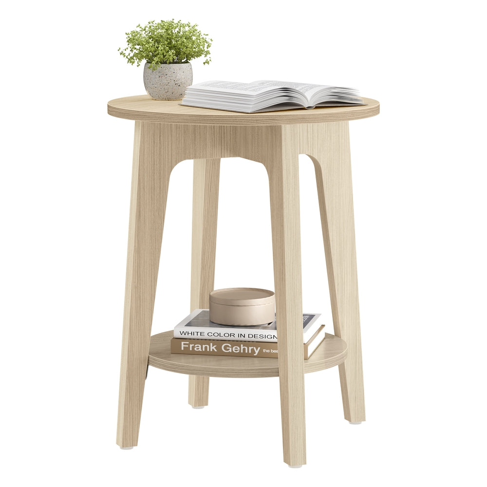 Small Round End Table With Lower Shelf - product photo 09