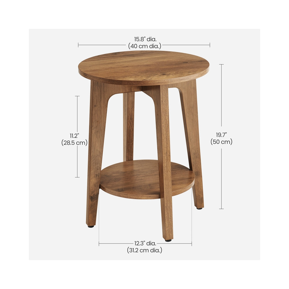 Small Round End Table With Lower Shelf - product photo 19