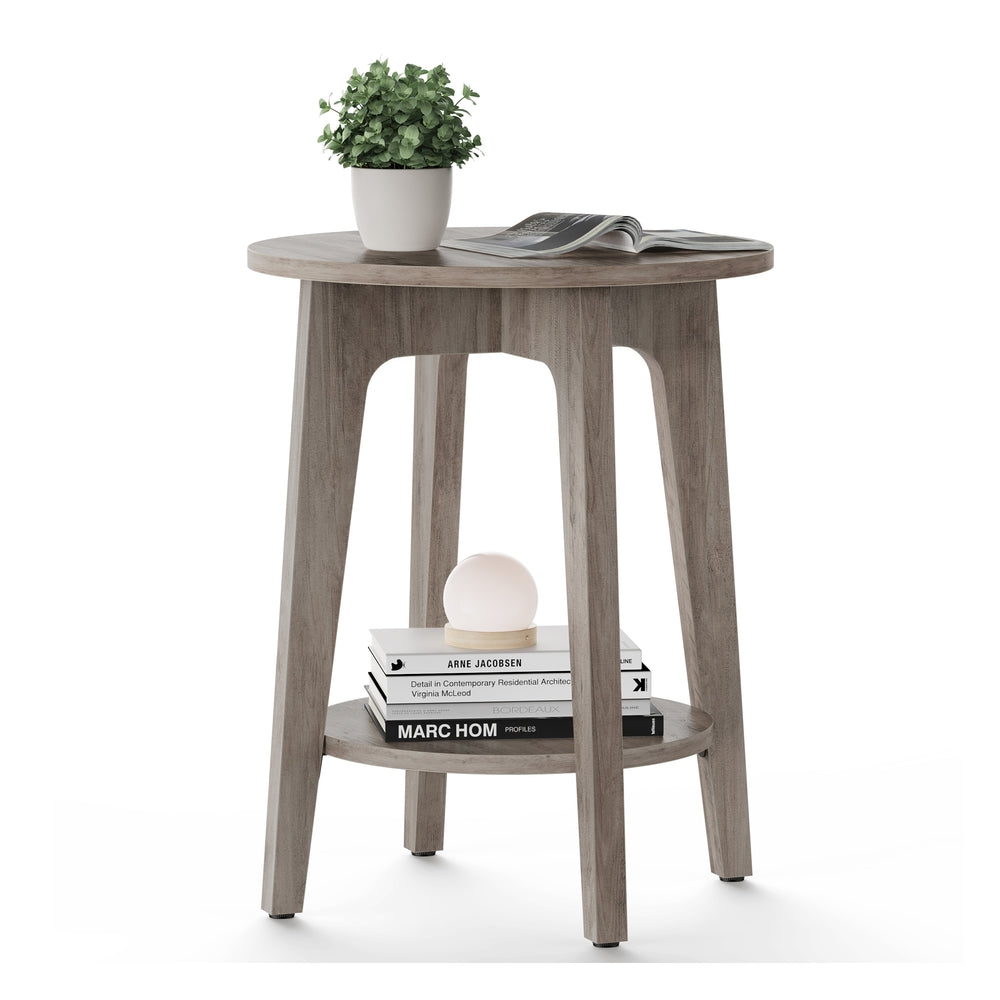 Small Round End Table With Lower Shelf - product photo 22