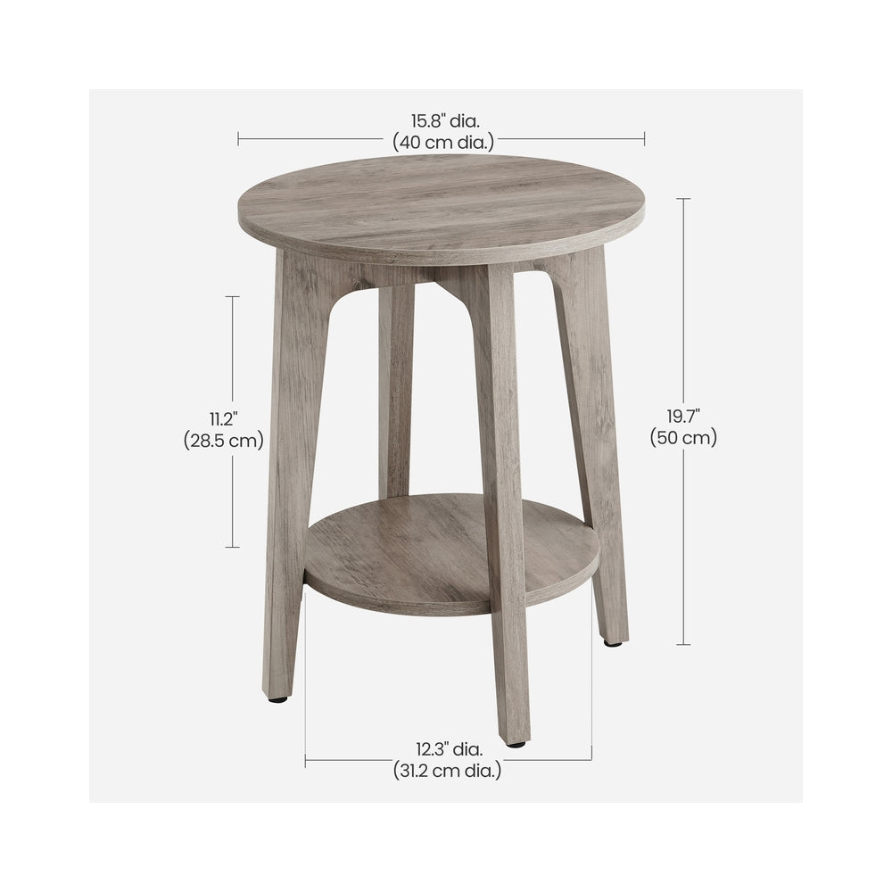 Small Round End Table With Lower Shelf - product photo 27
