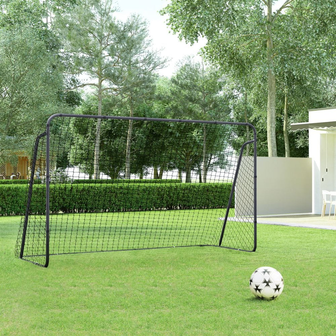 Soccer Goal 12x6ft Kids Backyard Training Net With Stakes – product view 2 | Ridgefield Furniture