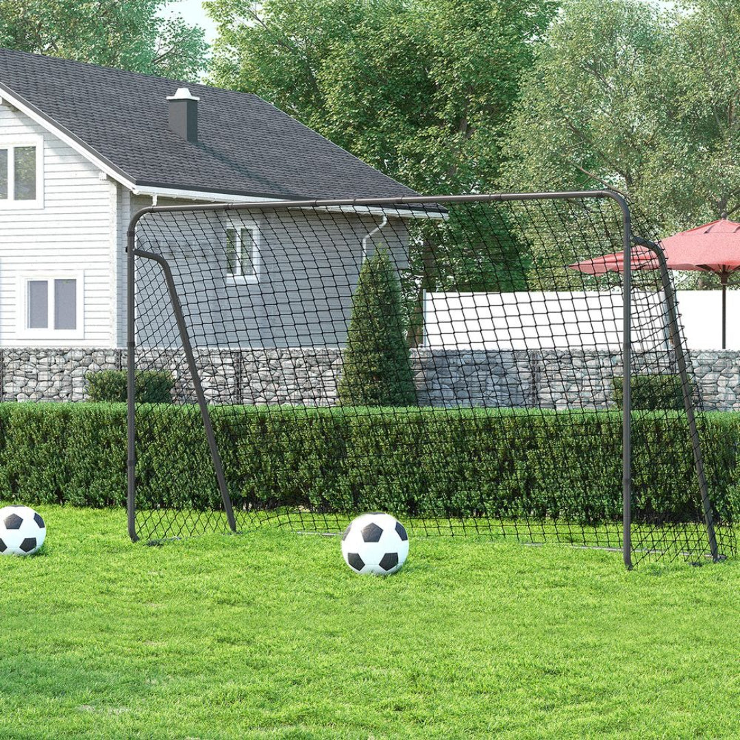 Soccer Goal 12x6ft Kids Backyard Training Net With Stakes – product view 3 | Ridgefield Furniture