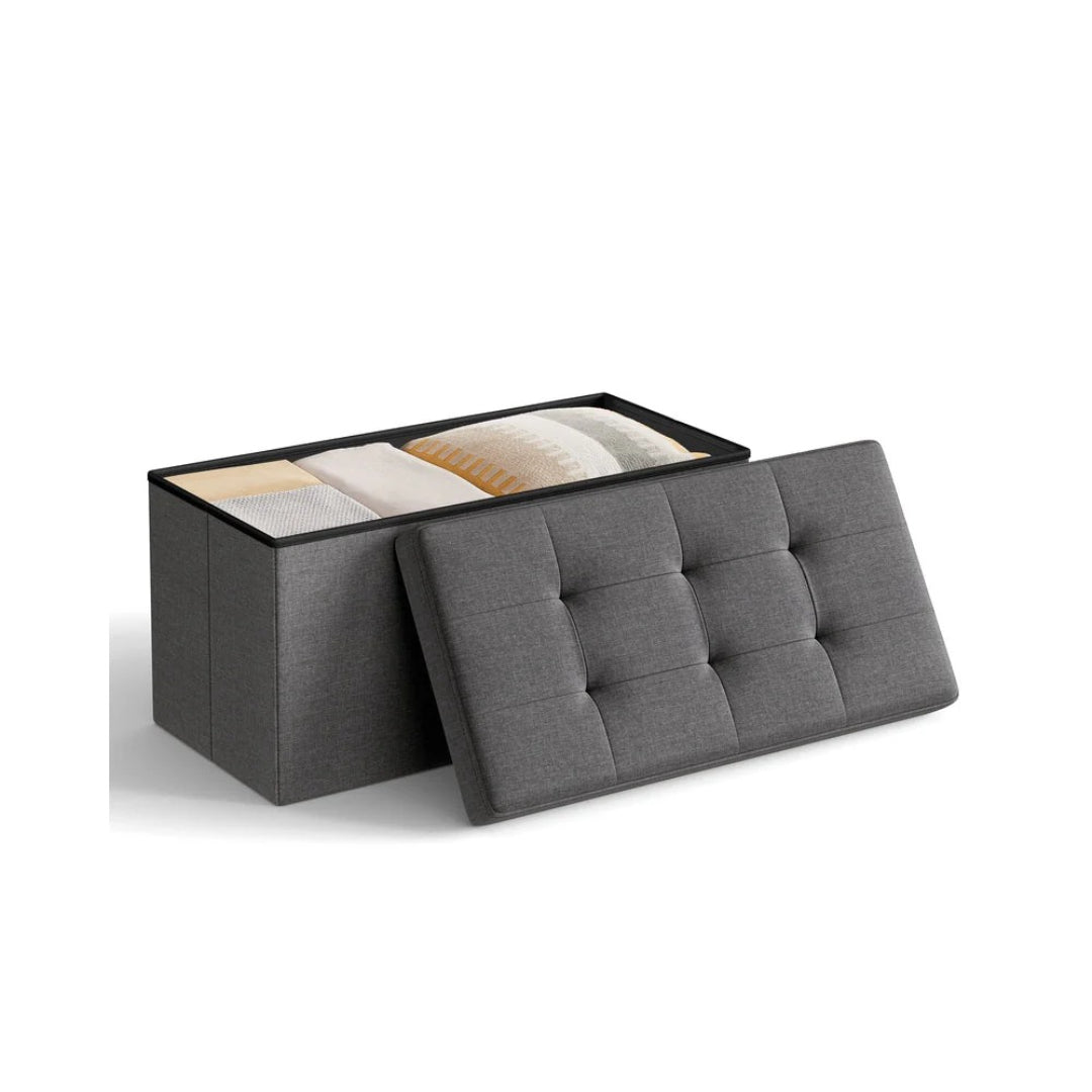 30 Inch Folding Storage Ottoman Bench With Lid & Storage Organizer – product view 1 | Ridgefield Furniture