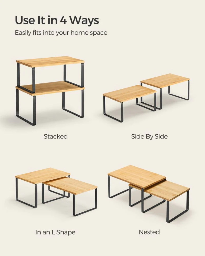 Stackable Cabinet Counter Shelves Set of 2 – product view 12 | Ridgefield Furniture