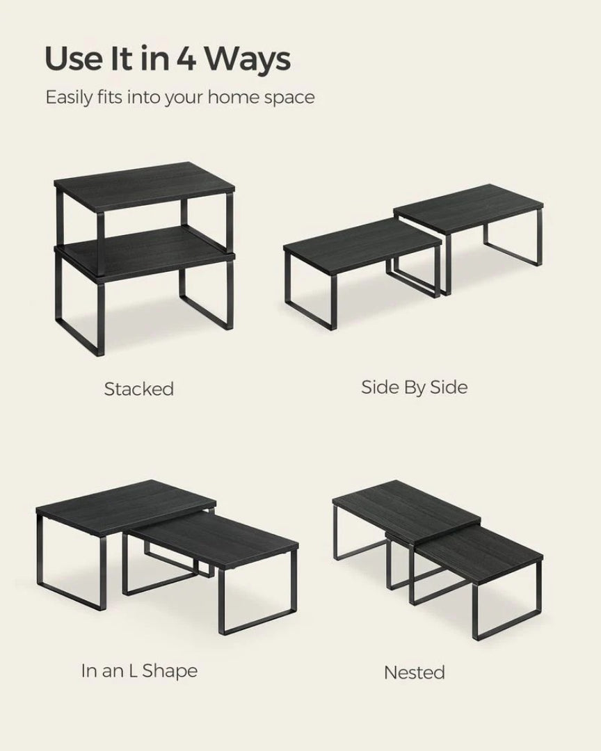 Stackable Cabinet Counter Shelves Set of 2 – product view 27 | Ridgefield Furniture