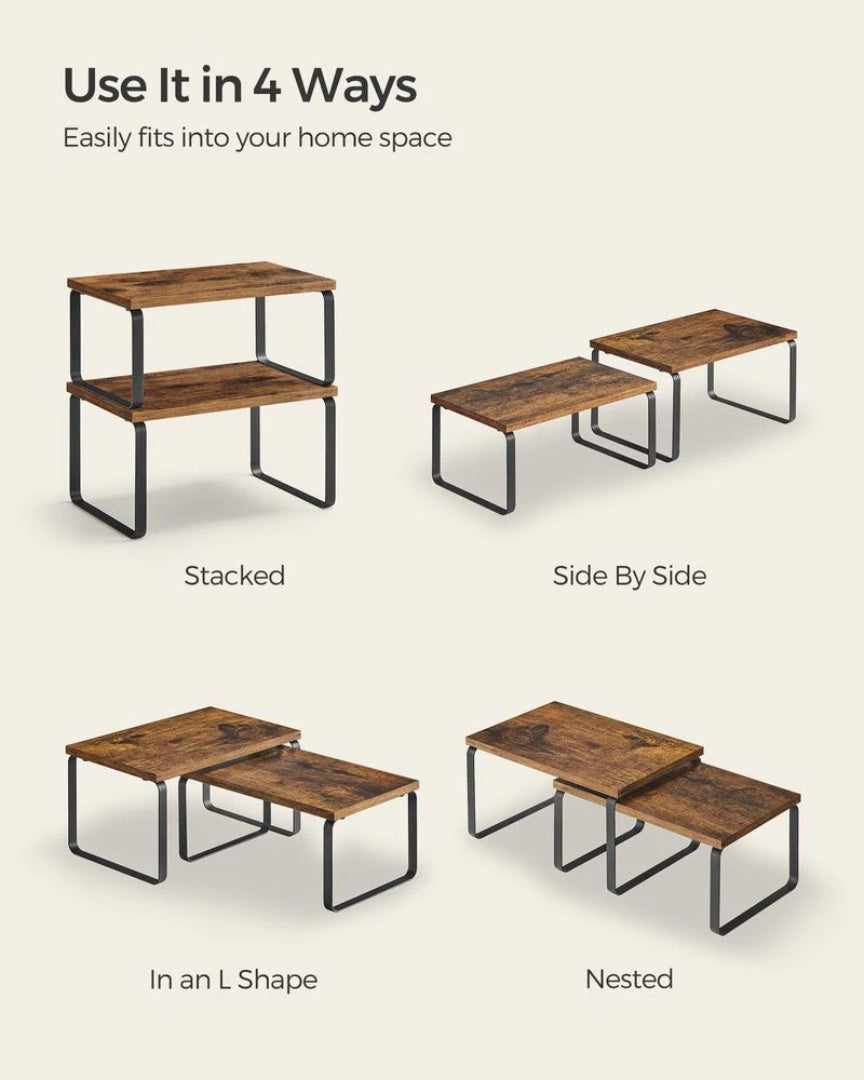 Stackable Cabinet Counter Shelves Set of 2 – product view 36 | Ridgefield Furniture