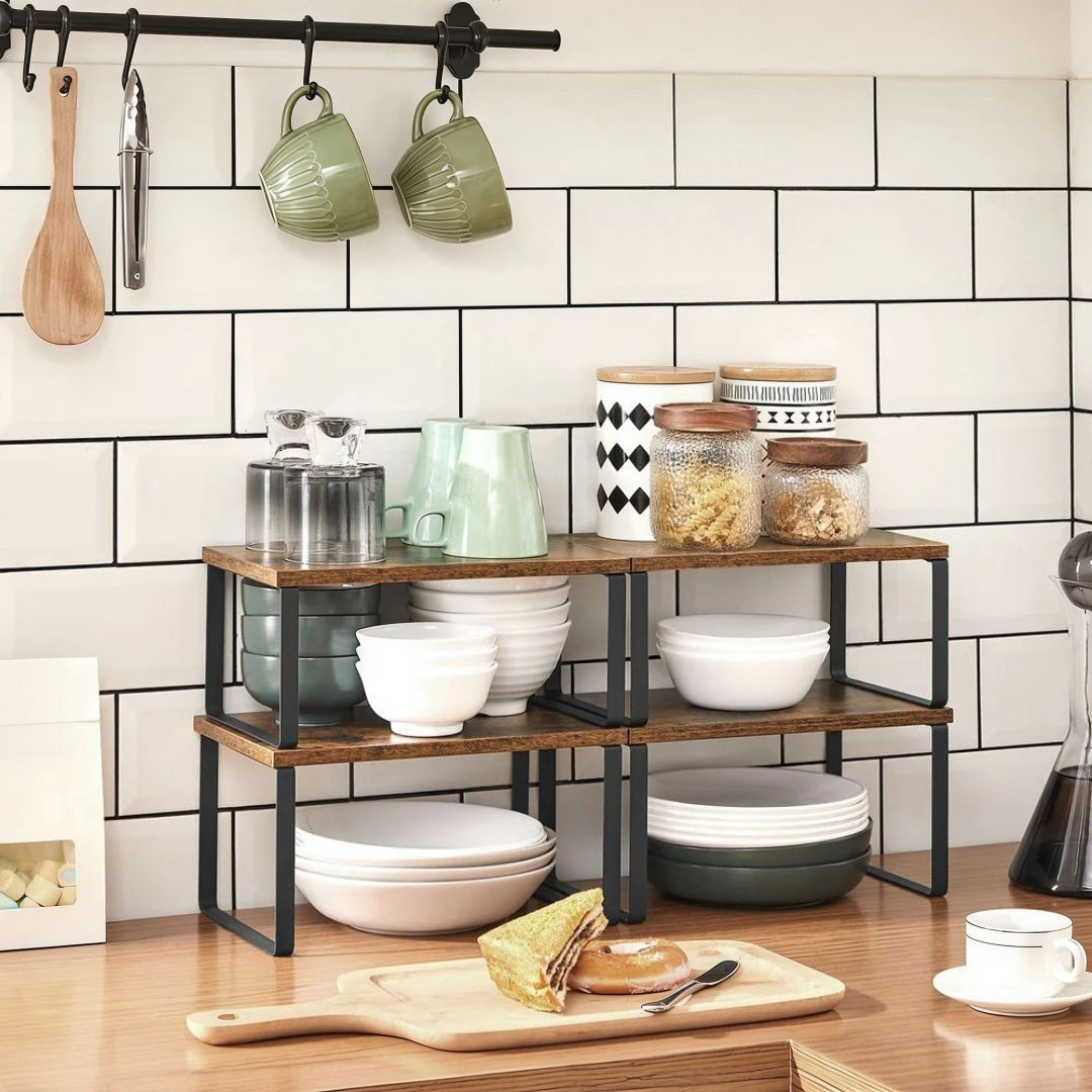 Stackable Kitchen Counter Shelves Set of 4 – product view 30 | Ridgefield Furniture