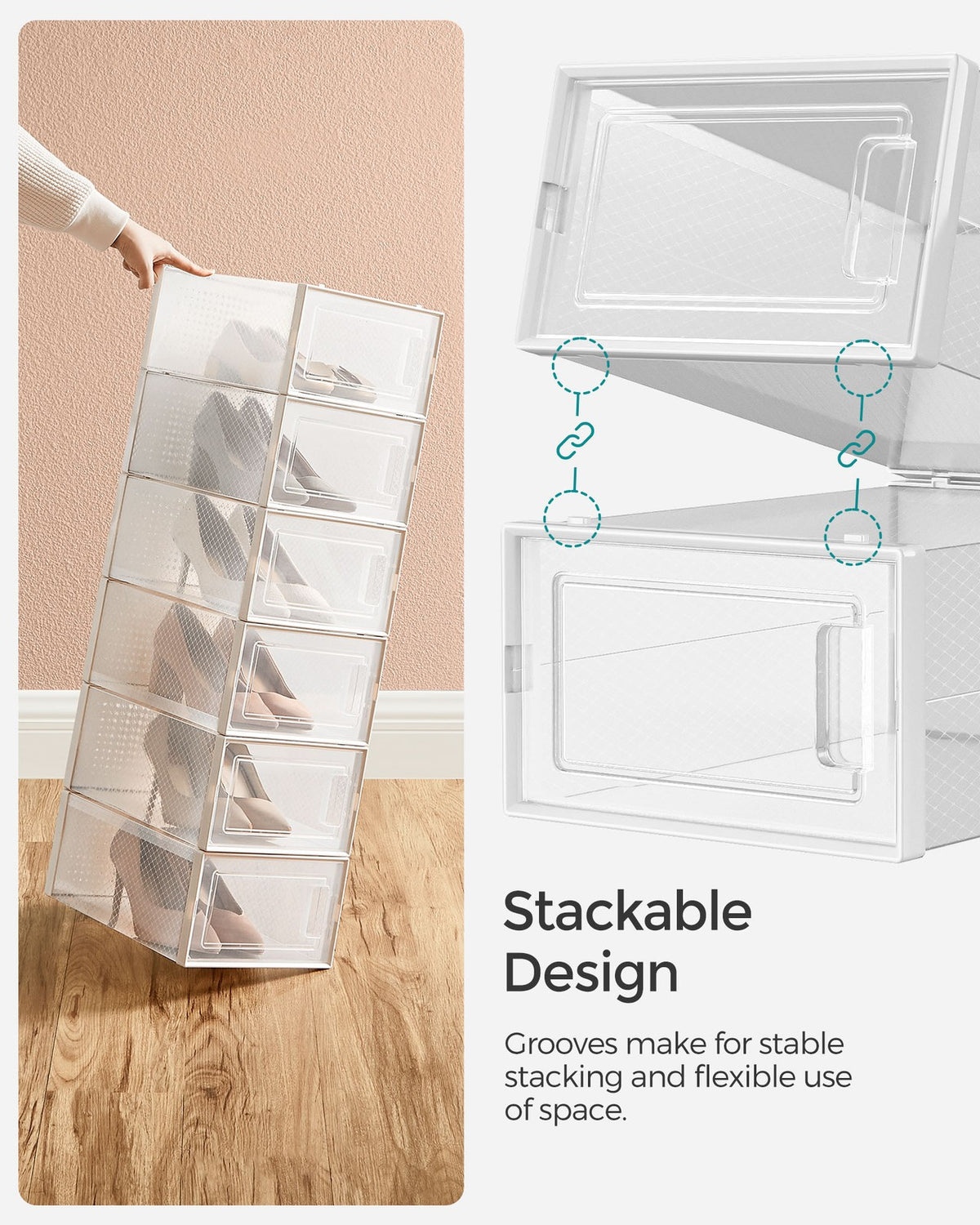 Stackable Shoe Storage Organizers - product photo 04
