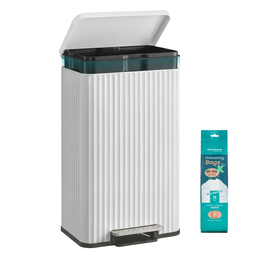 Stainless Steel Garbage Can With Lid And Removable Inner Bucket - product photo 17