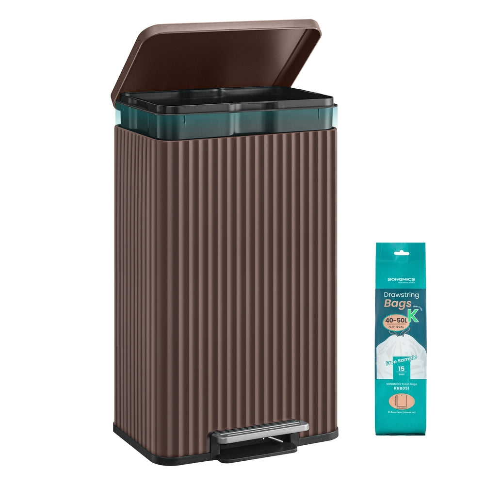 Stainless Steel Garbage Can With Lid And Removable Inner Bucket - product photo 25