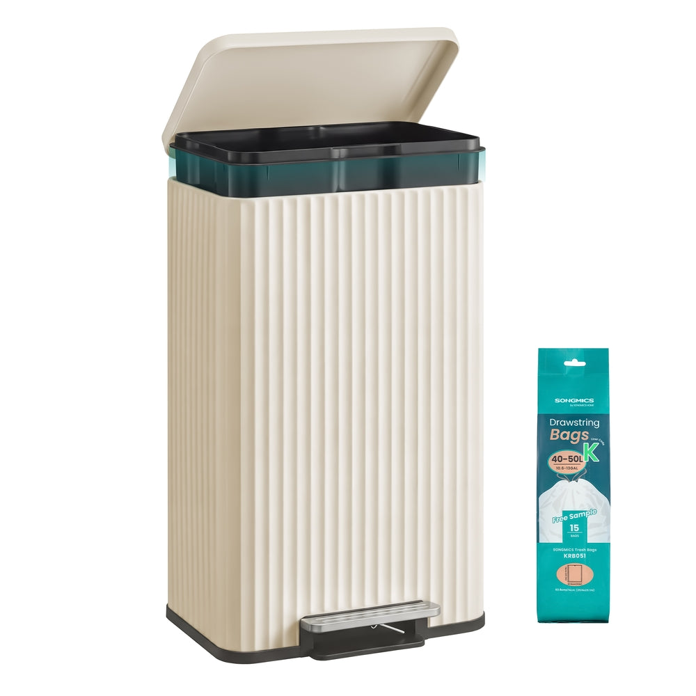 Stainless Steel Garbage Can With Lid And Removable Inner Bucket - product photo 33