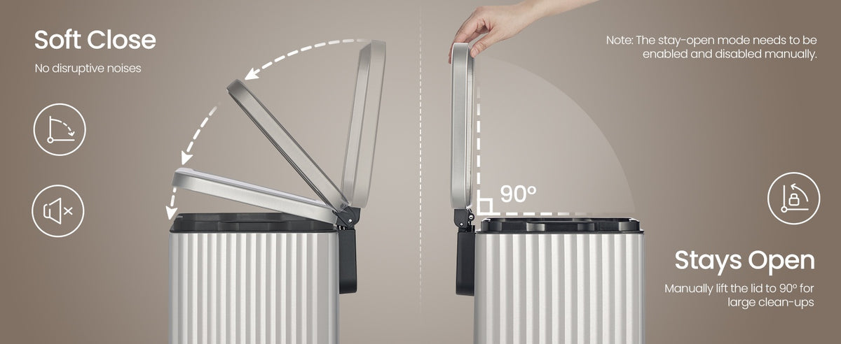 Stainless Steel Garbage Can With Lid And Removable Inner Bucket - product photo 70