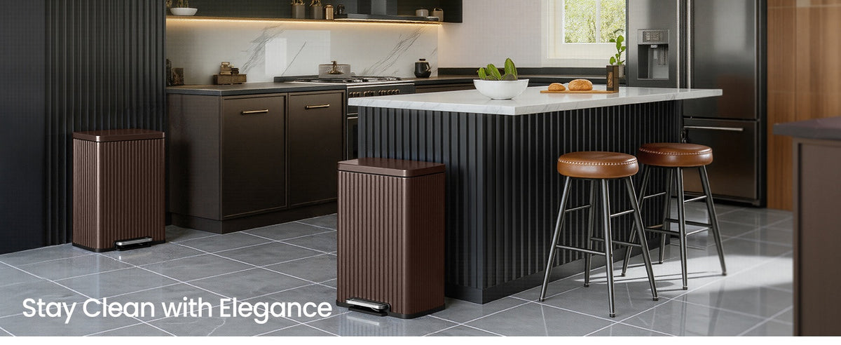 Stainless Steel Garbage Can With Lid And Removable Inner Bucket - product photo 78