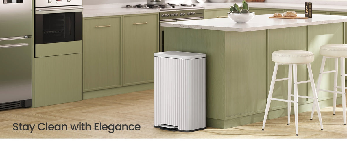 Stainless Steel Garbage Can With Lid And Removable Inner Bucket - product photo 89