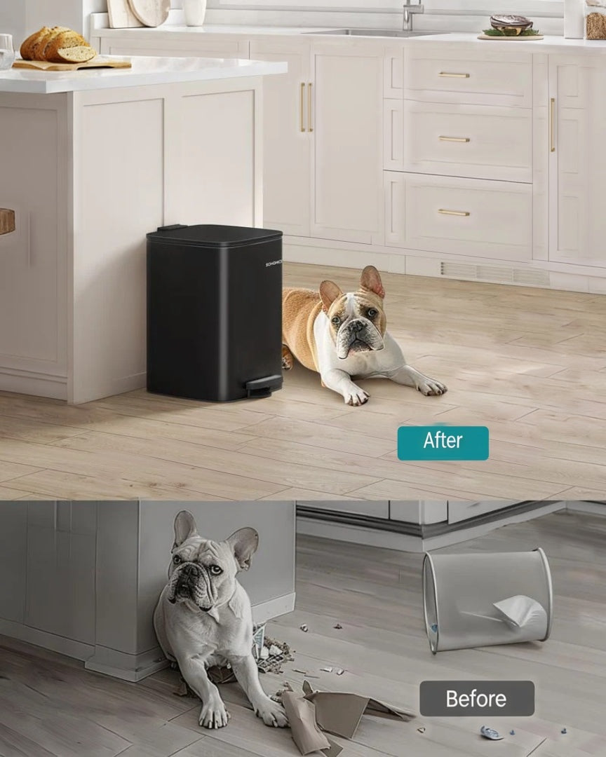 Stainless Steel Step Trash Can with Inner Bucket – product view 8 | Ridgefield Furniture