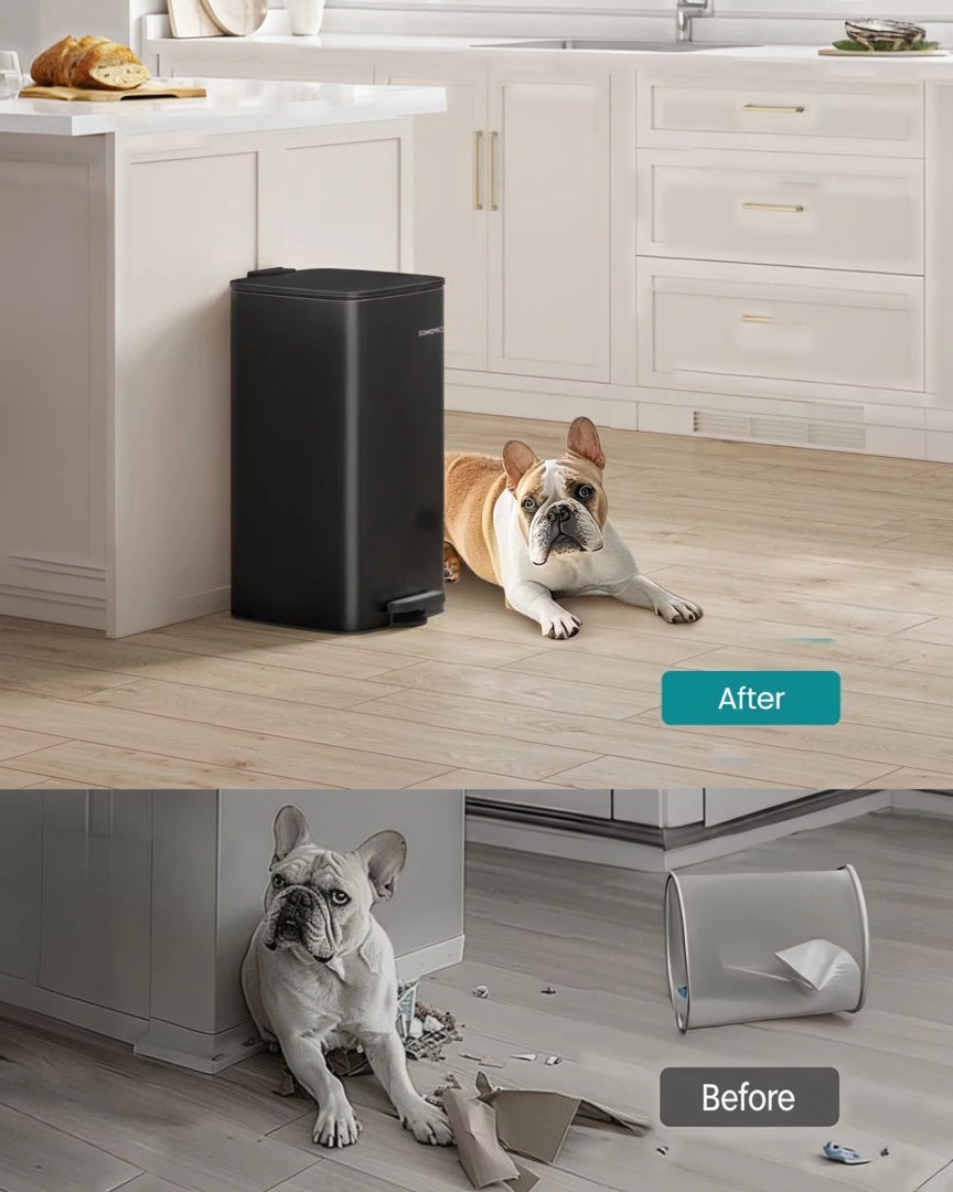 Stainless Steel Step Trash Can with Inner Bucket – product view 14 | Ridgefield Furniture