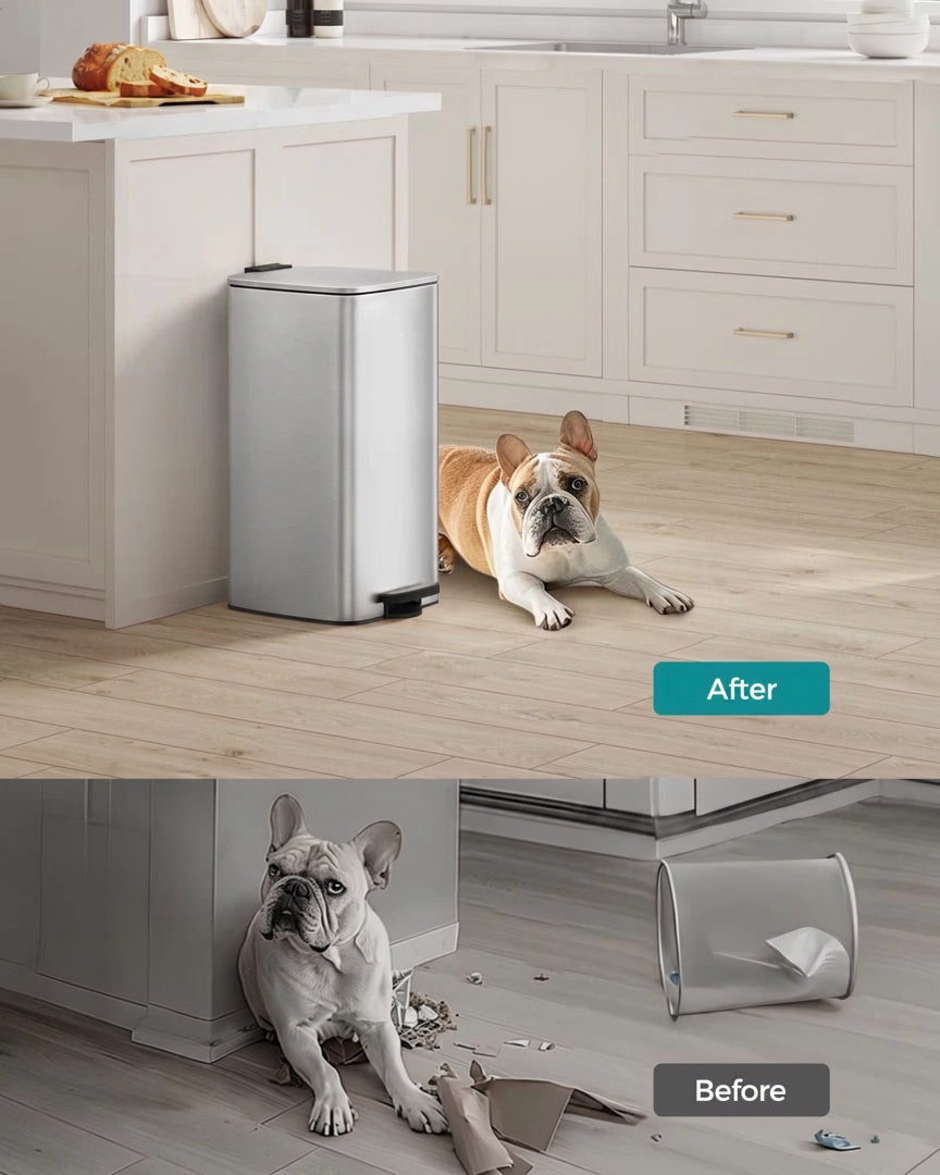 Stainless Steel Step Trash Can with Inner Bucket – product view 23 | Ridgefield Furniture