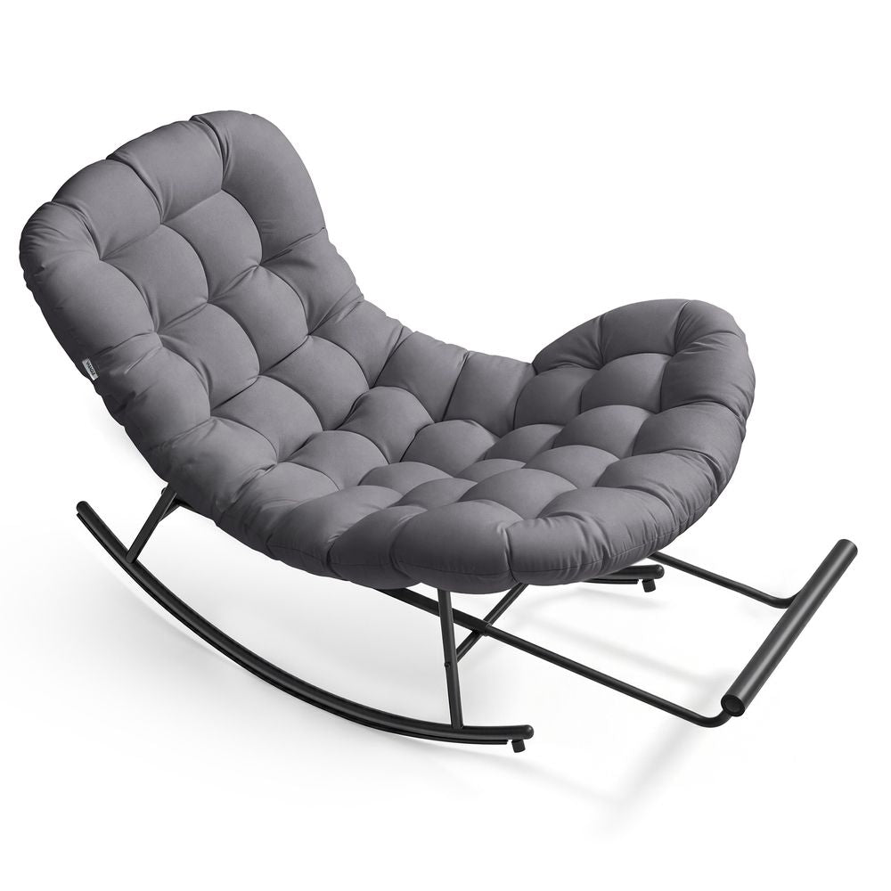 Steel Rocking Papasan Chair For Patio Bedroom Or Living Room - product photo 01