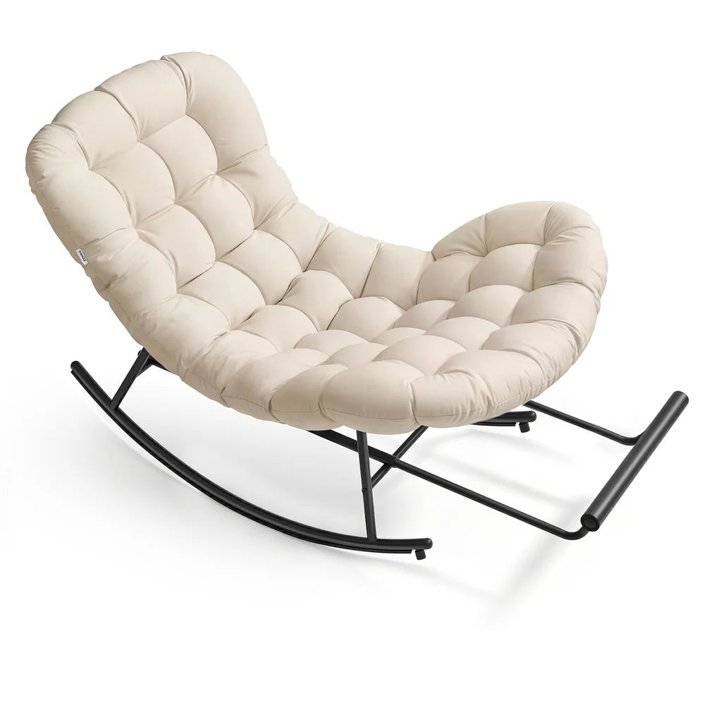 Steel Rocking Papasan Chair For Patio Bedroom Or Living Room - ULYY062WZ01